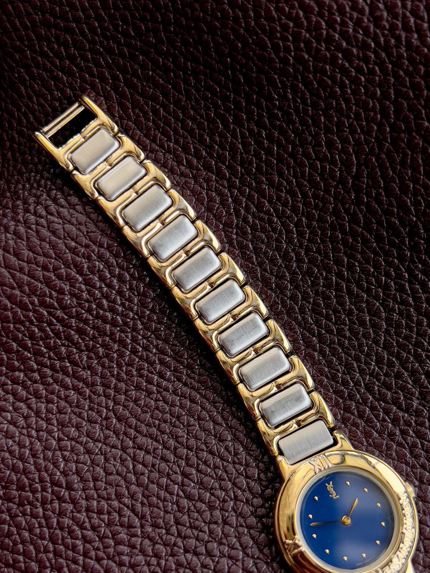 Yves Saint Laurent Two-Tone Deep Blue Dial Ladies’ Watch