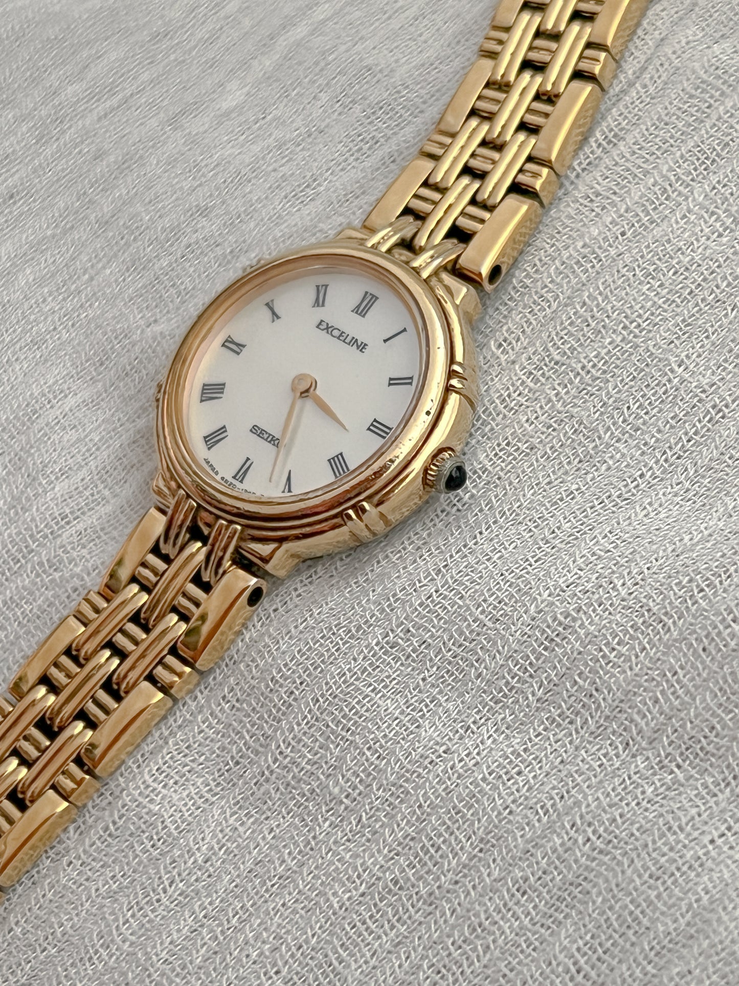 Seiko Exceline Gold Woman's Watch Roman Numerals