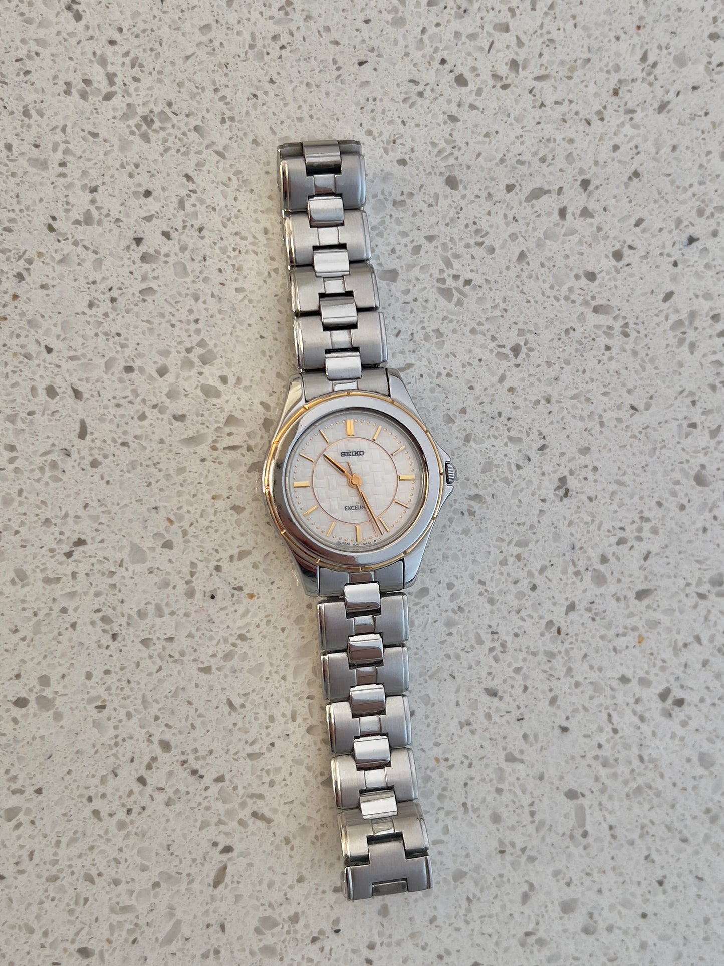 Seiko Exceline Women's Watch with a Tatami Woven Textured Dial