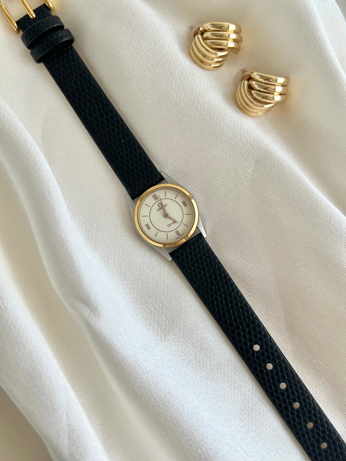 Omega De Ville Two Tone Roman Dial Watch