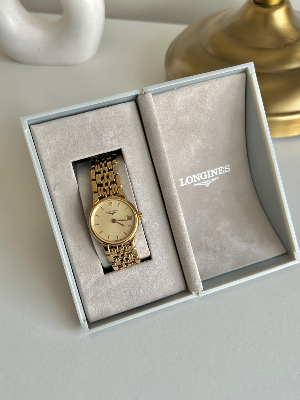 Longines Champagne Dial Gold Bracelet Women’s Watch