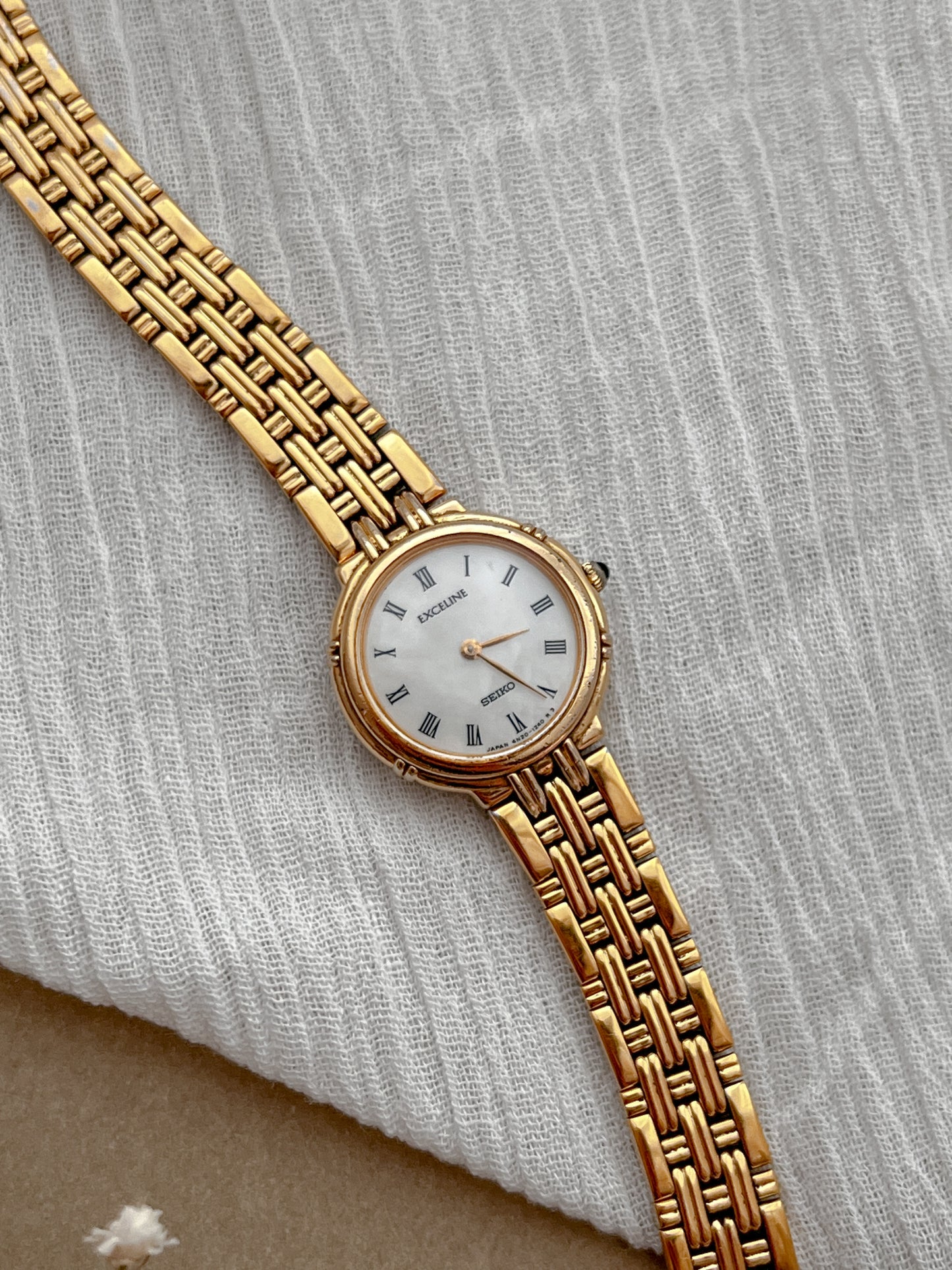 Seiko Exceline Gold Woman's Watch Roman Numerals