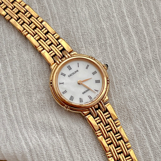 Seiko Exceline Gold Woman's Watch Roman Numerals