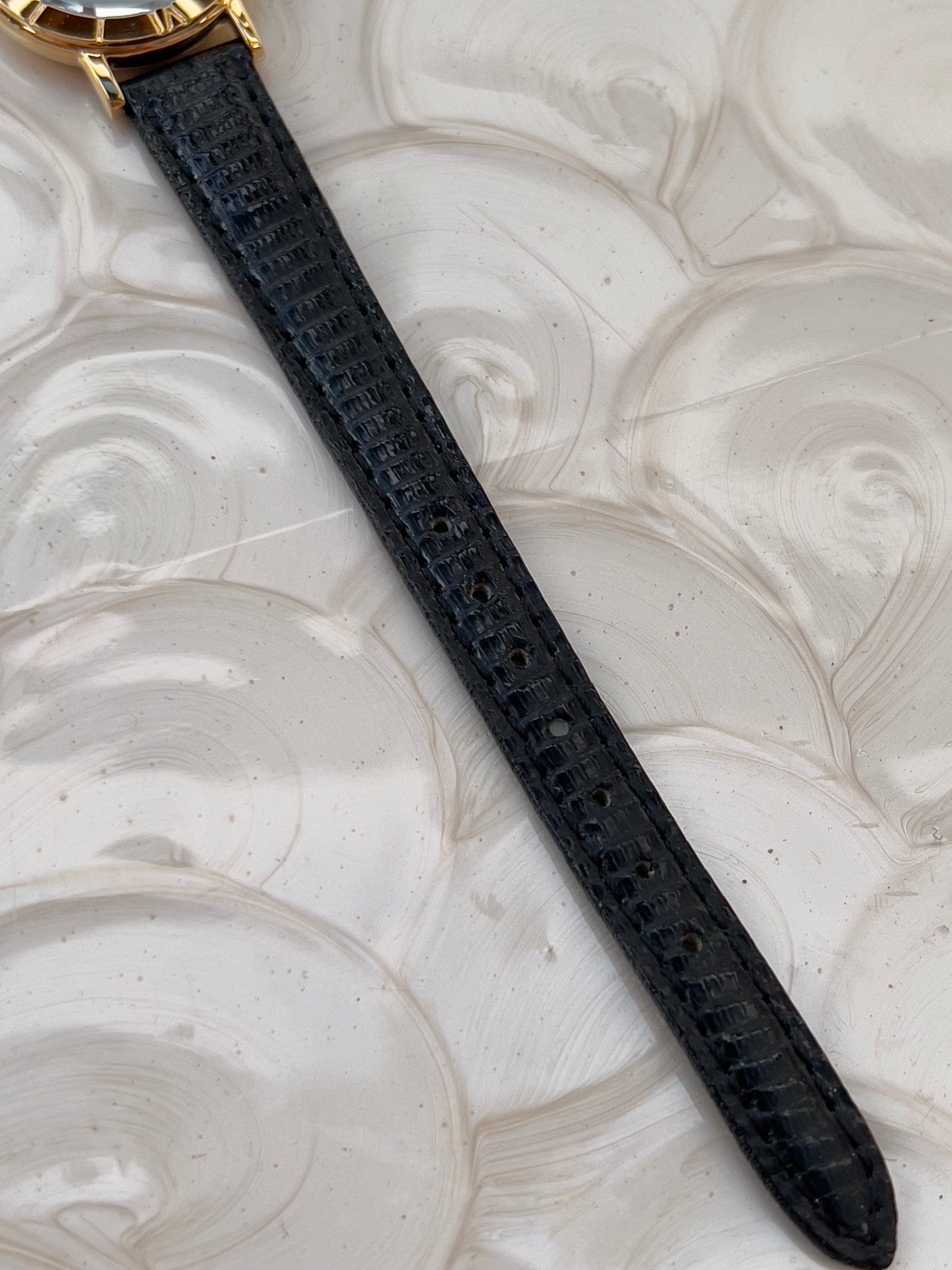 Seiko Guilloche Pattern Black Dial Woman's Watch