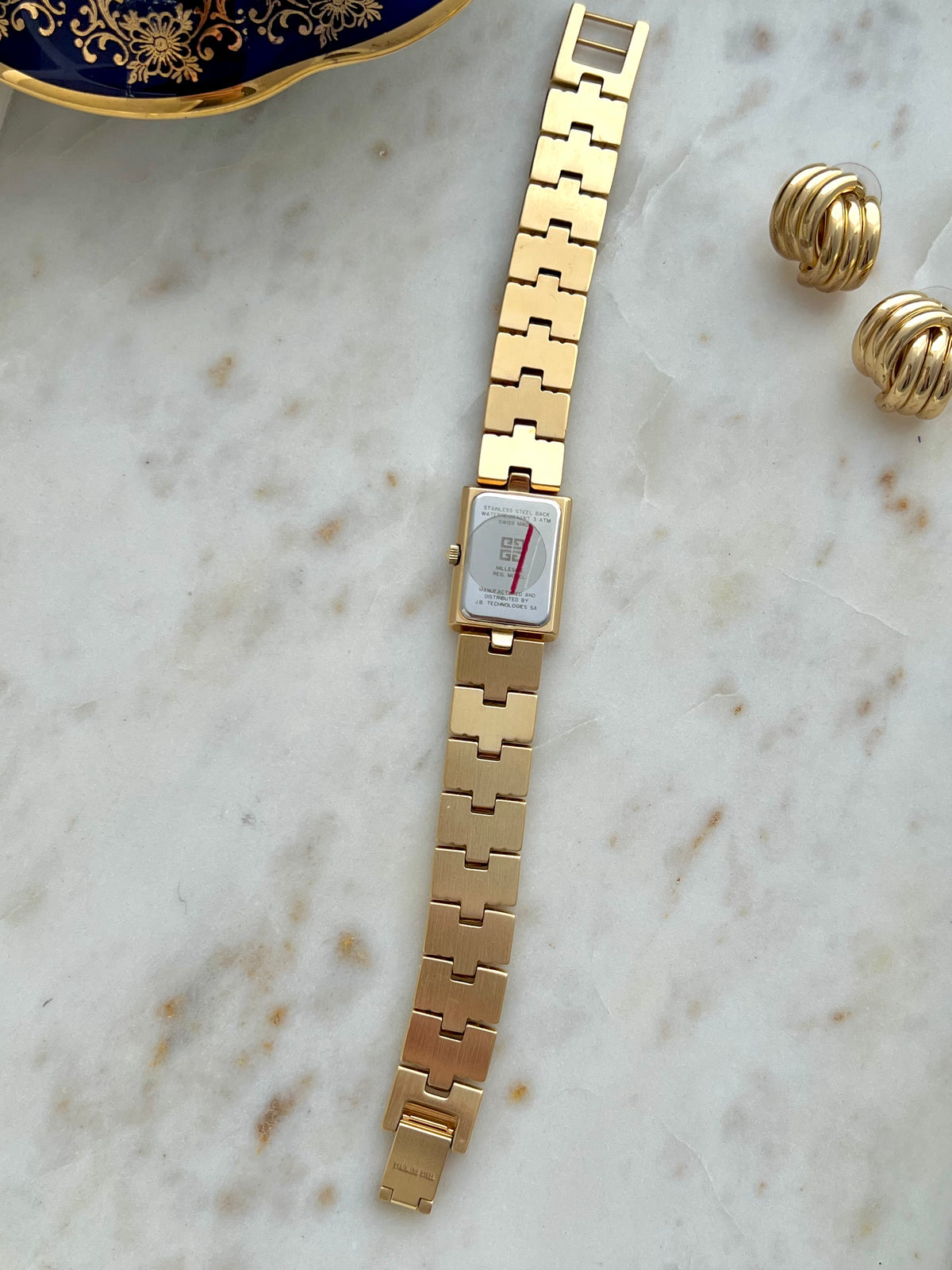 Givenchy Millesime Blue Dial Geometric Bracelet Women’s Watch