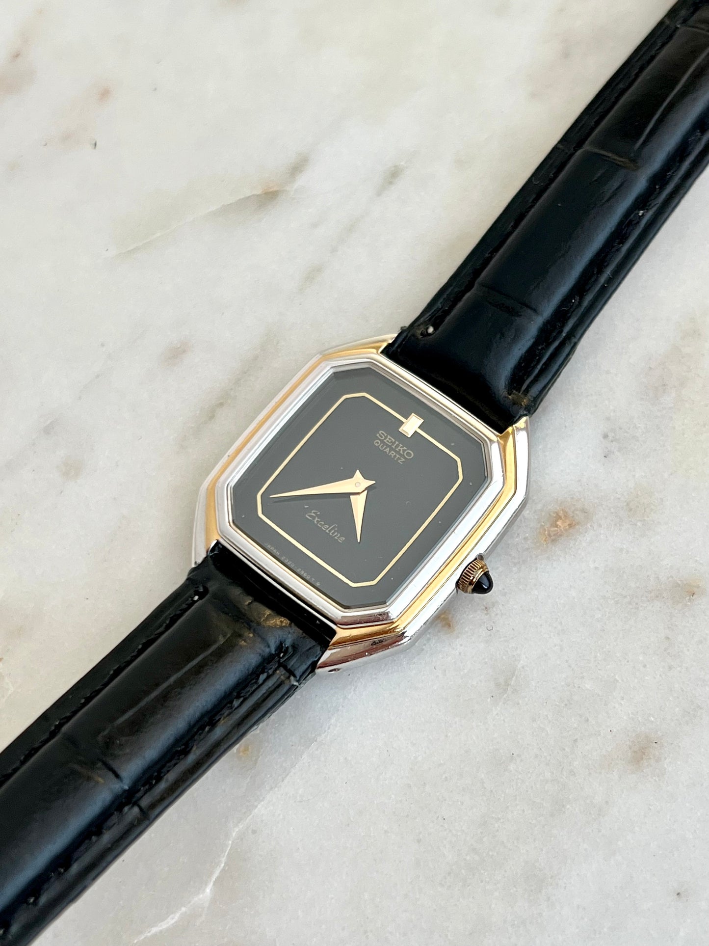 Seiko Exceline Black Dial Octagonal Women’s Watch