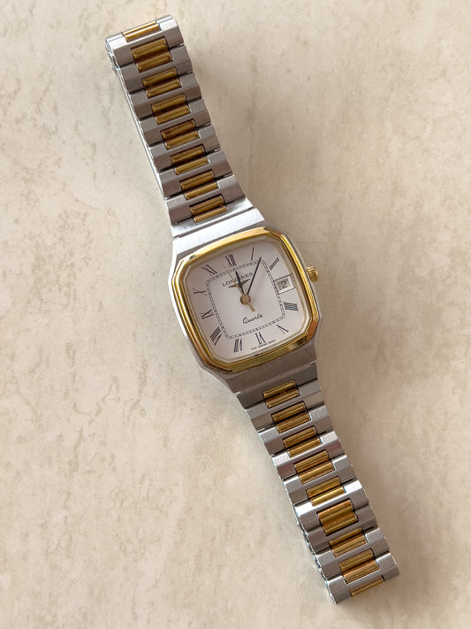 Longines Square Woman’s Watch with Golden Bezel