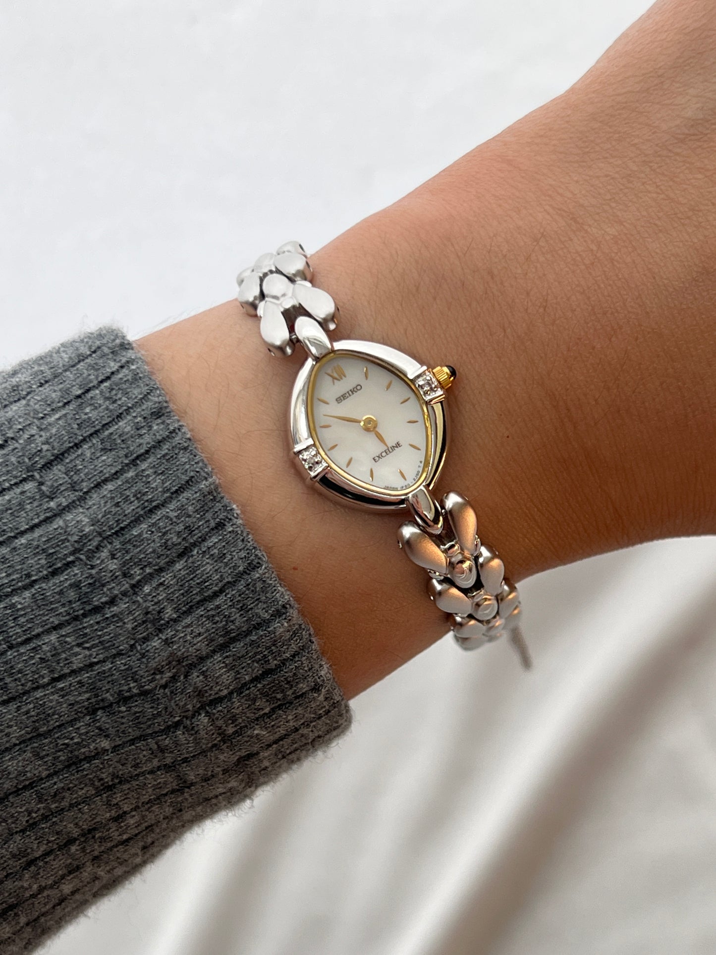 Seiko Exceline Elegant Watch with in-laid Diamonds