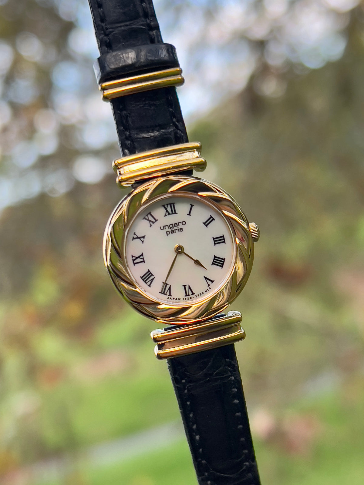 Seiko x Ungaro Rose Case Woman's Watch with Pearl Dial