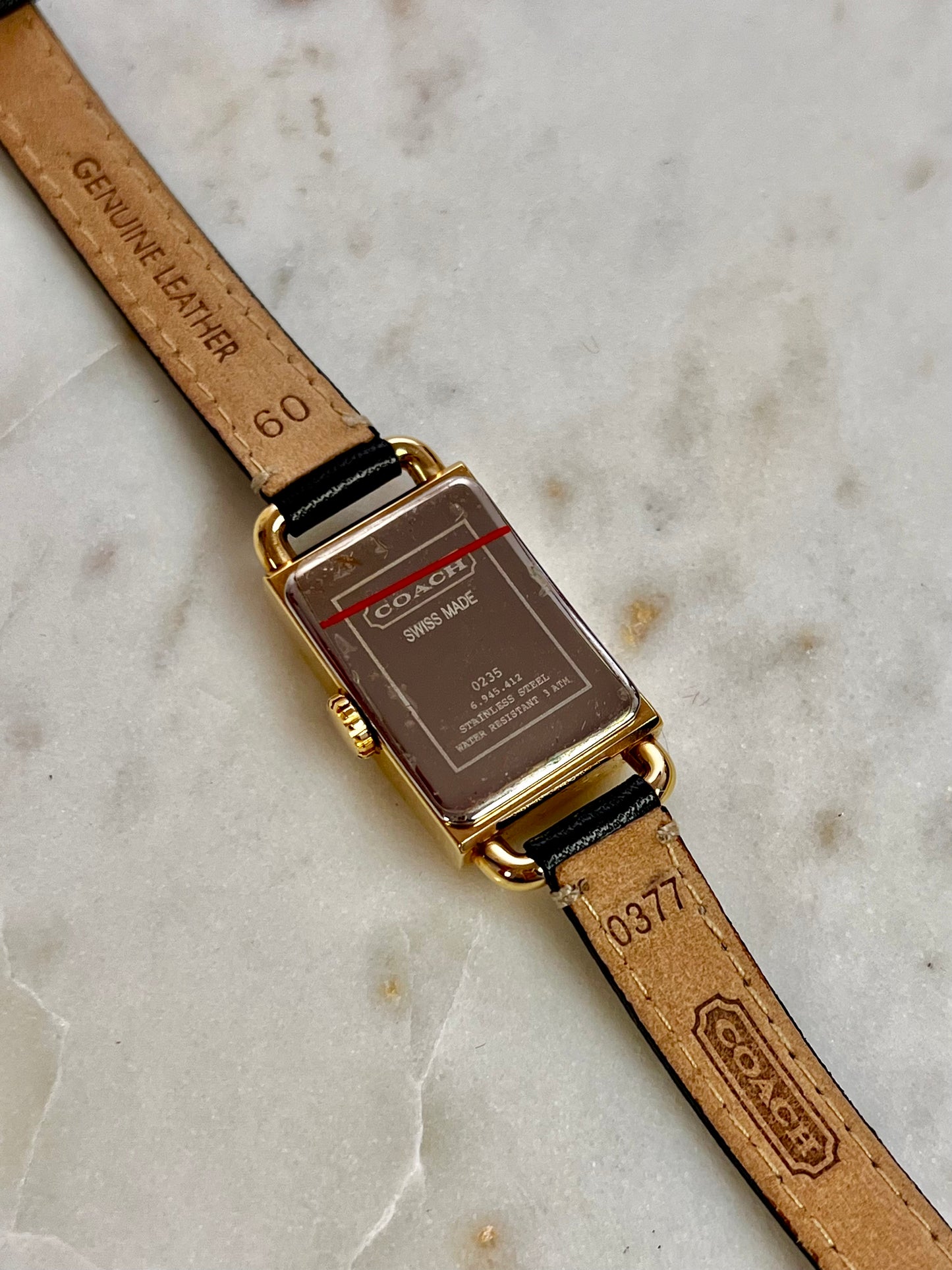 Coach Tank Gold Toned Woman's Watch