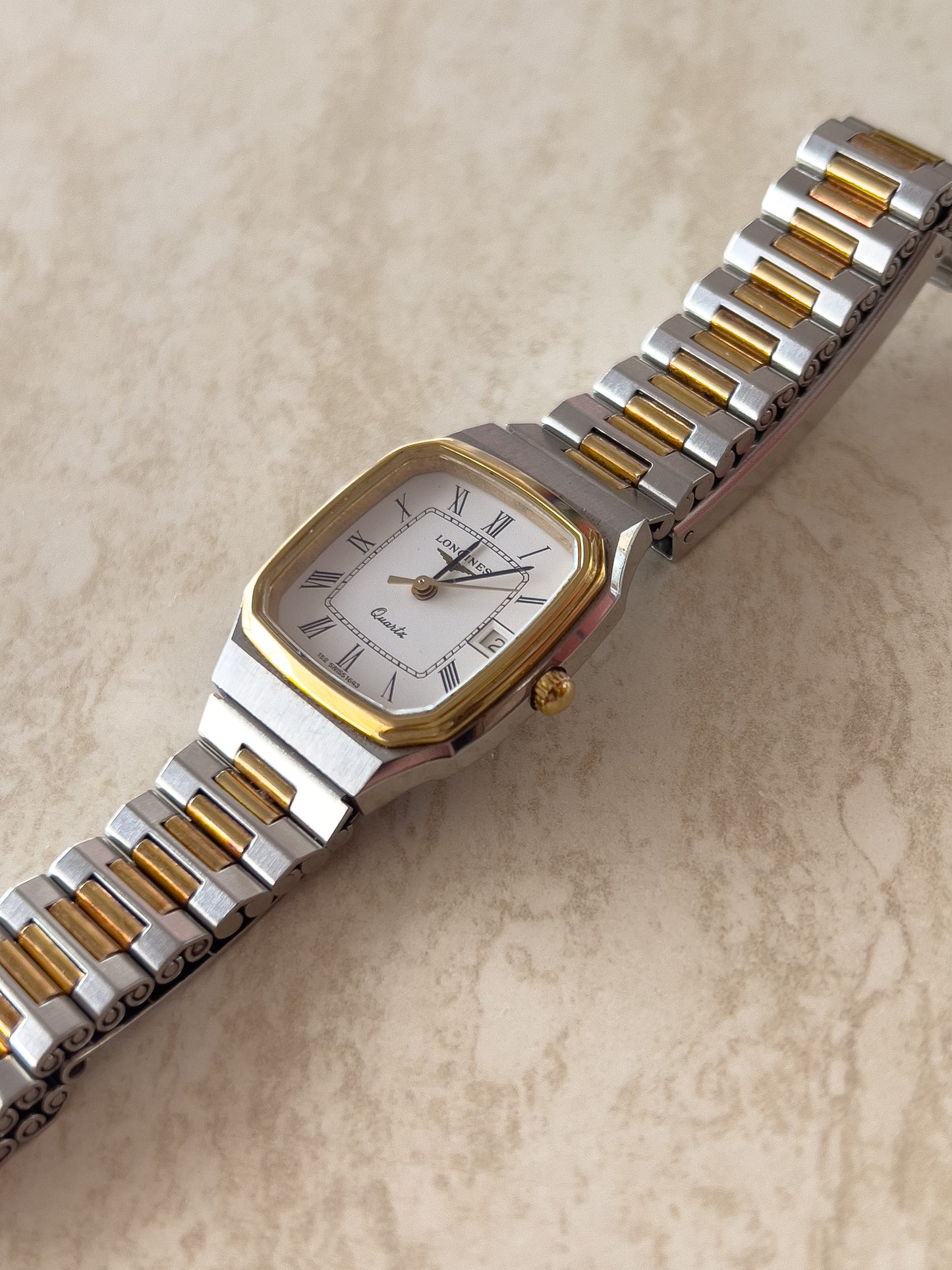 Longines Square Woman’s Watch with Golden Bezel