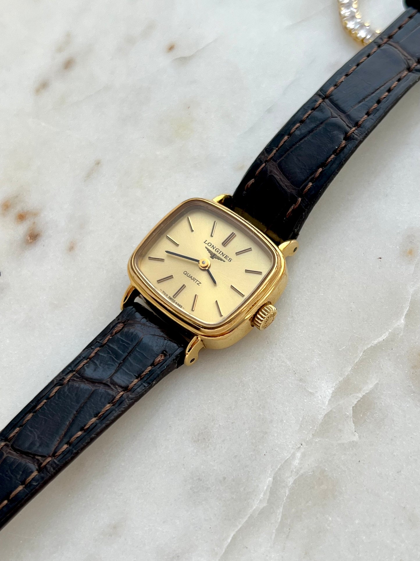 Longines Gold Rectangular Cushion Women's Watch