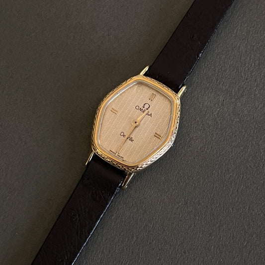 Omega De Ville Ladies Gold Tonneau Watch