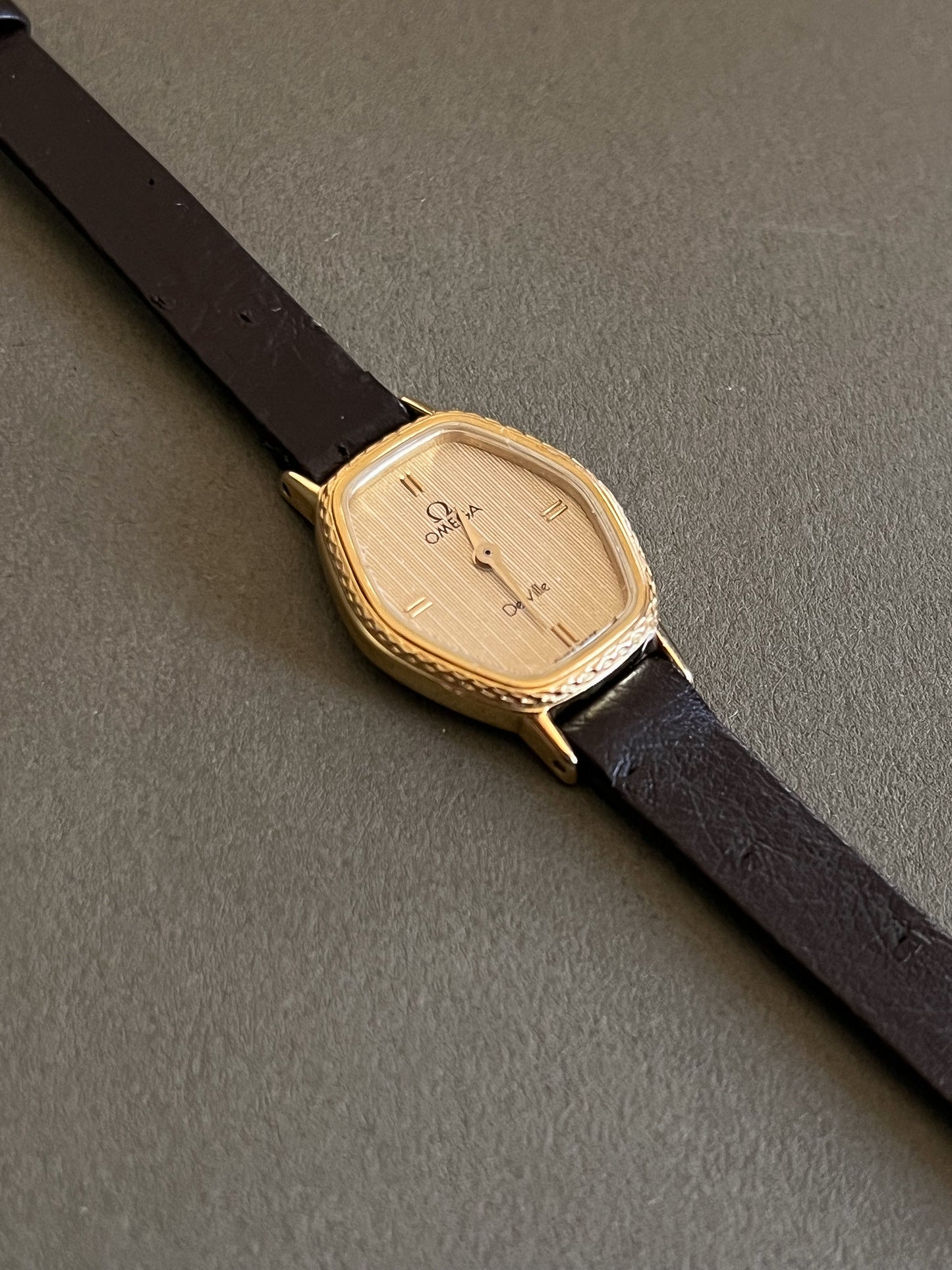 Omega De Ville Ladies Gold Tonneau Watch
