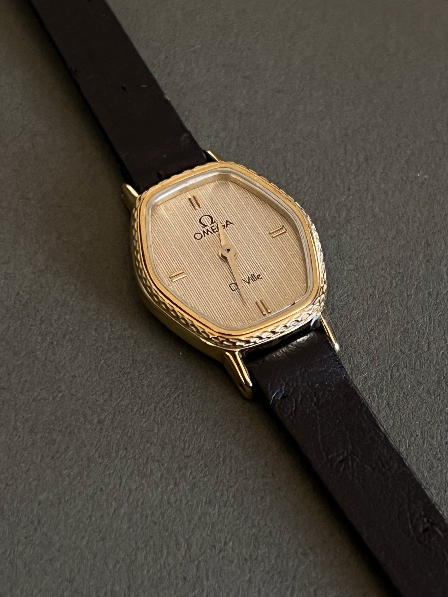 Omega De Ville Ladies Gold Tonneau Watch