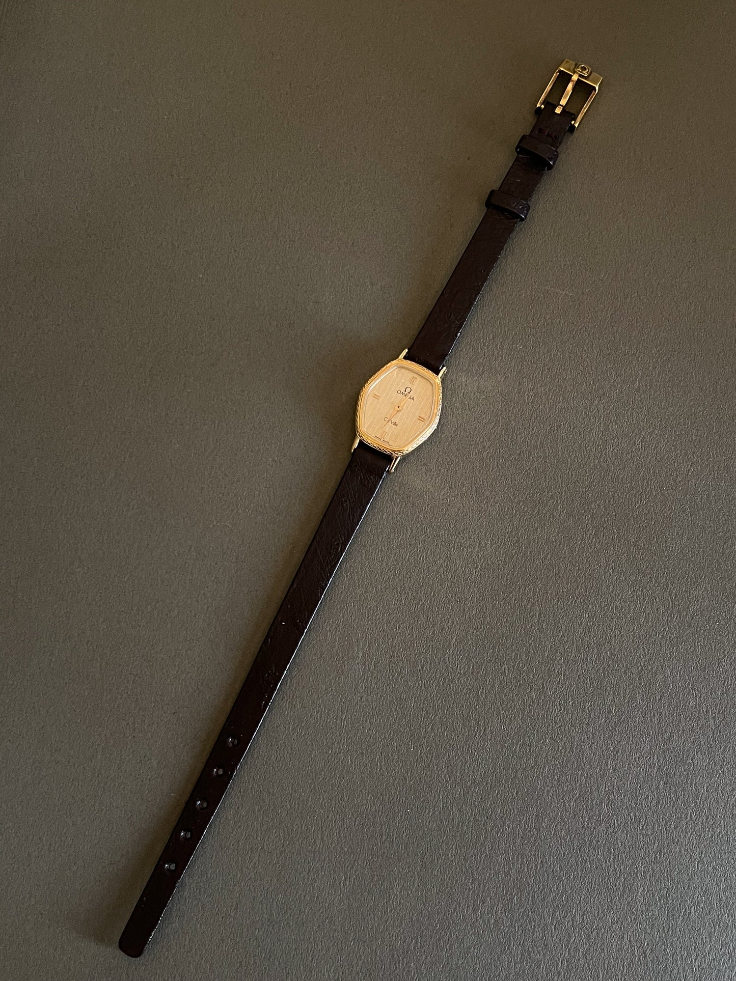 Omega De Ville Ladies Gold Tonneau Watch