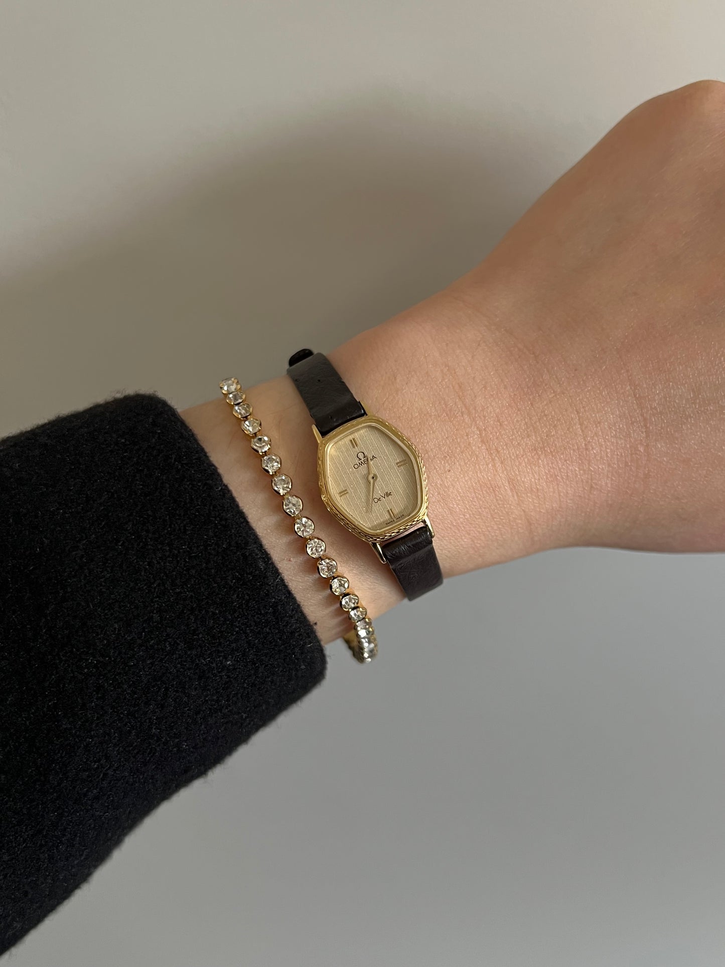 Omega De Ville Ladies Gold Tonneau Watch