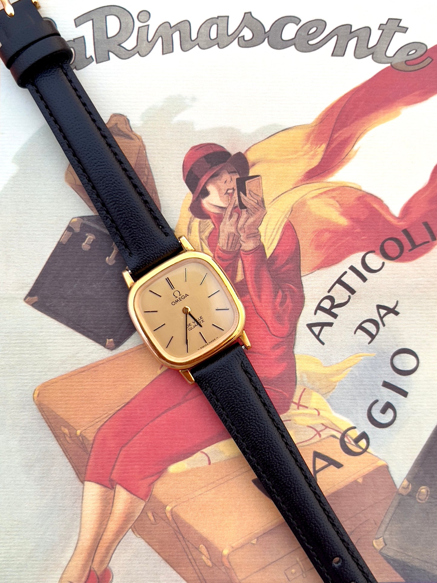 Omega De Ville Gold Square Woman's Watch