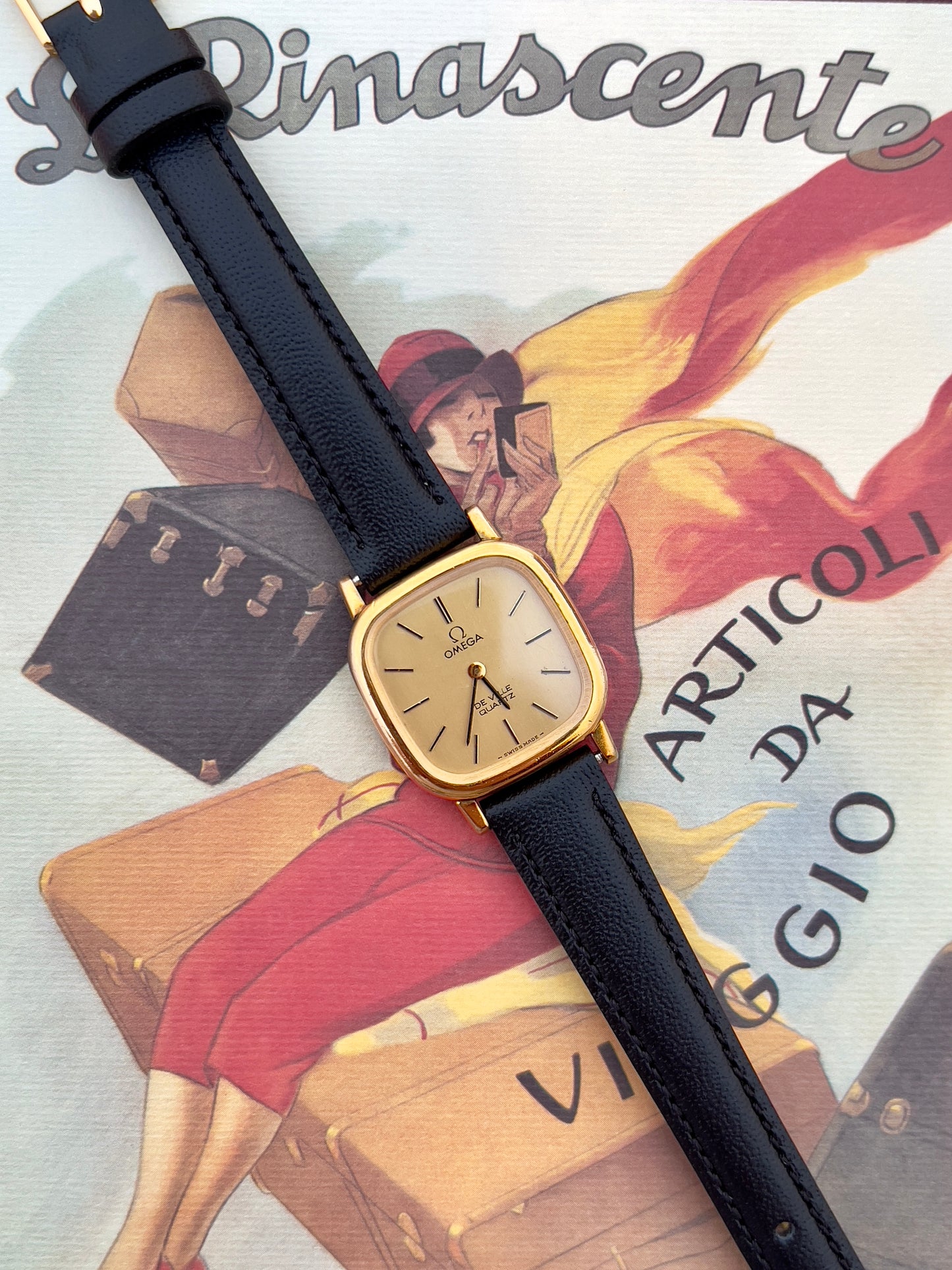 Omega De Ville Gold Square Woman's Watch