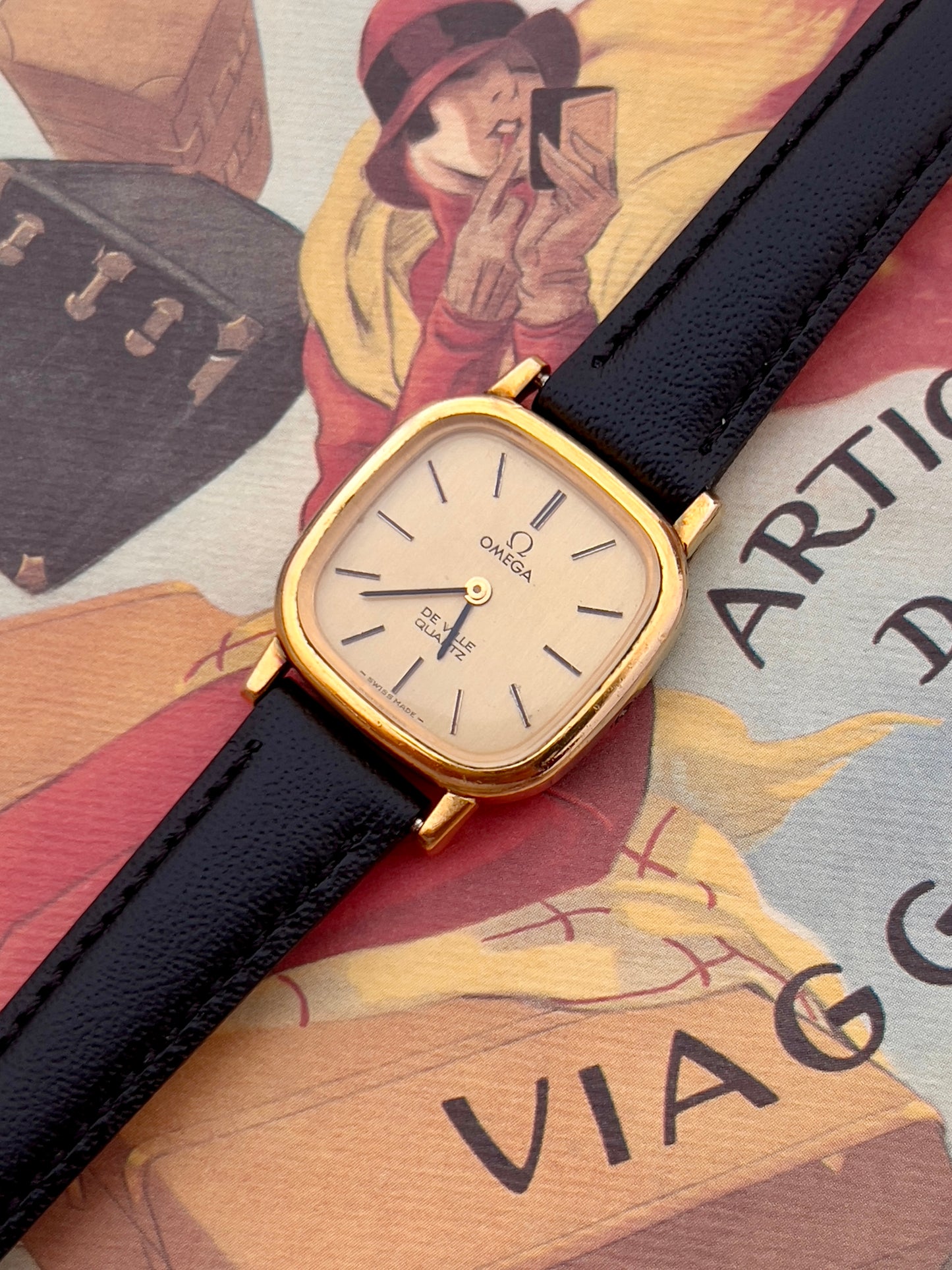 Omega De Ville Gold Square Woman's Watch