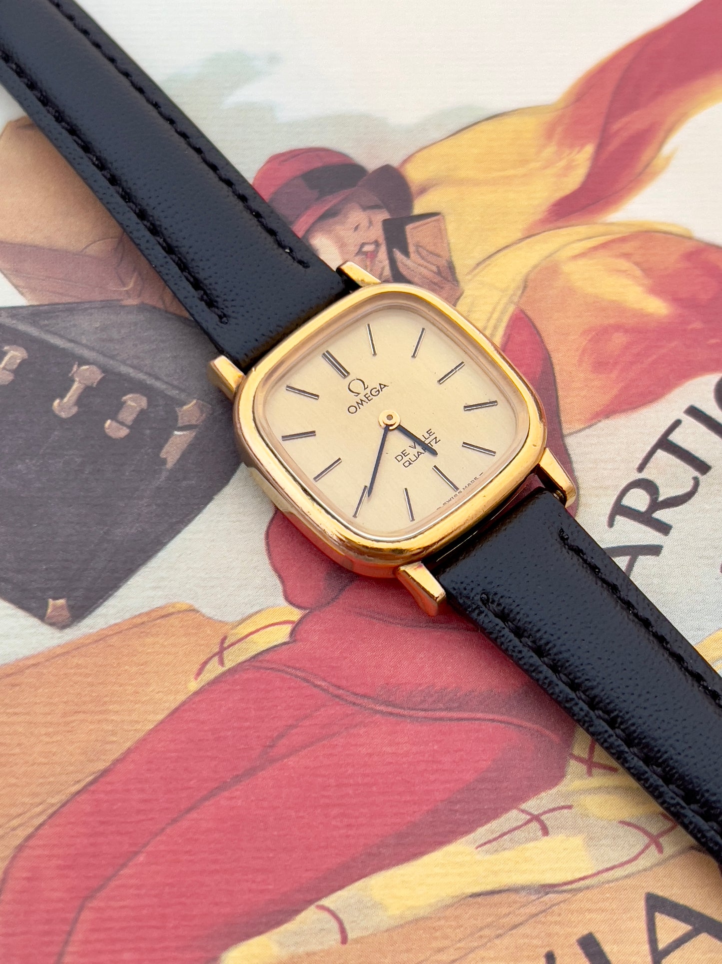 Omega De Ville Gold Square Woman's Watch