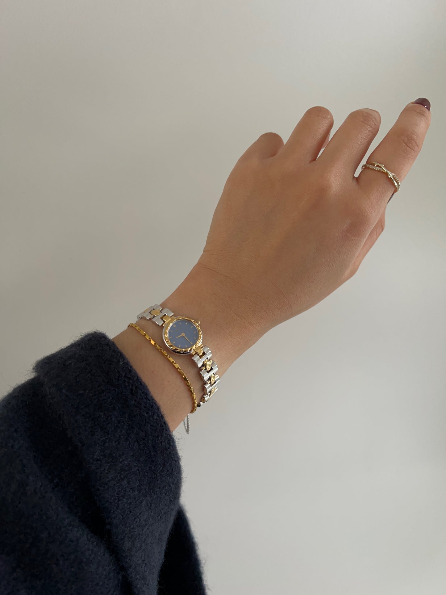 Seiko Tisse Two Tone Women's Watch with Rope Bezel and RARE Ash Blue Dial