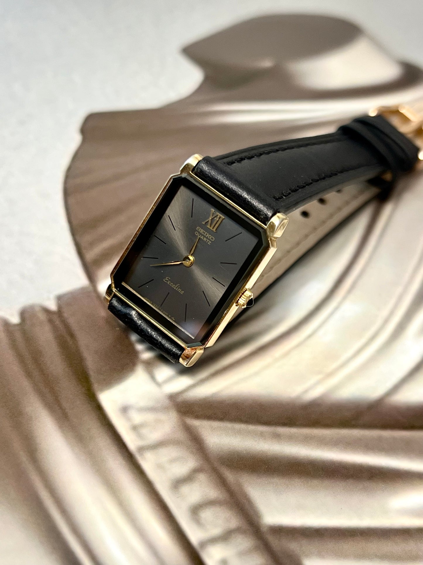 Seiko Exceline Black Mirror Dial Women’s Watch