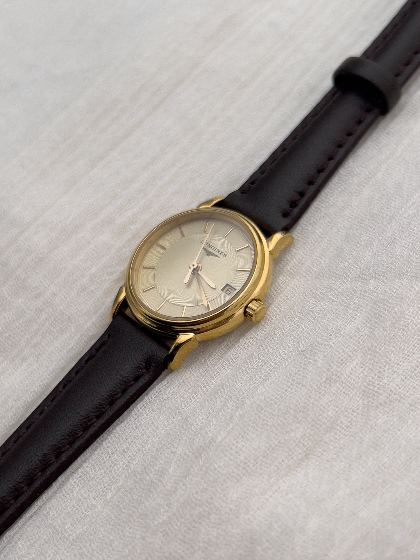 Longines Les Grandes Classique Gold Ladies’ Watch with Leather Strap