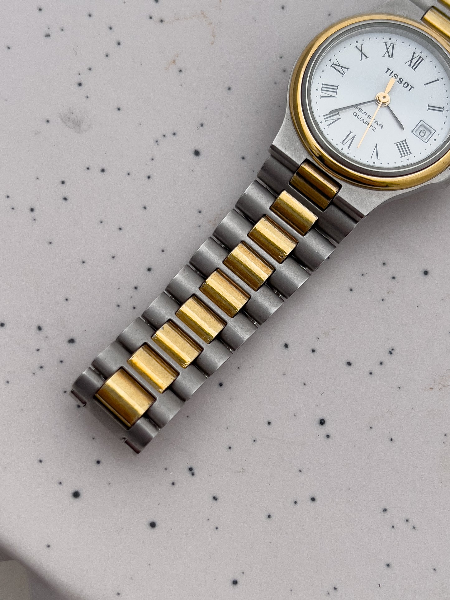 Tissot Seastar Two-Tone Ladies’ Quartz Watch with Roman Numerals