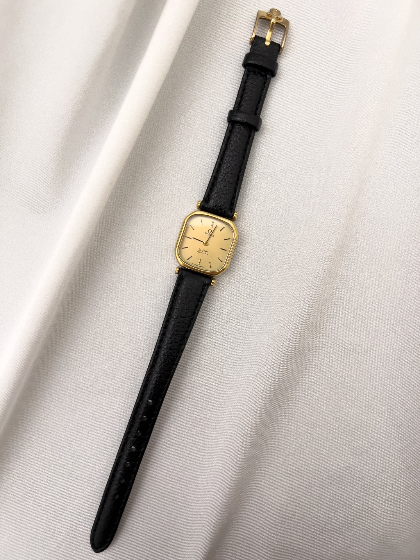 Omega De Ville Gold Toned Square Woman's Watch