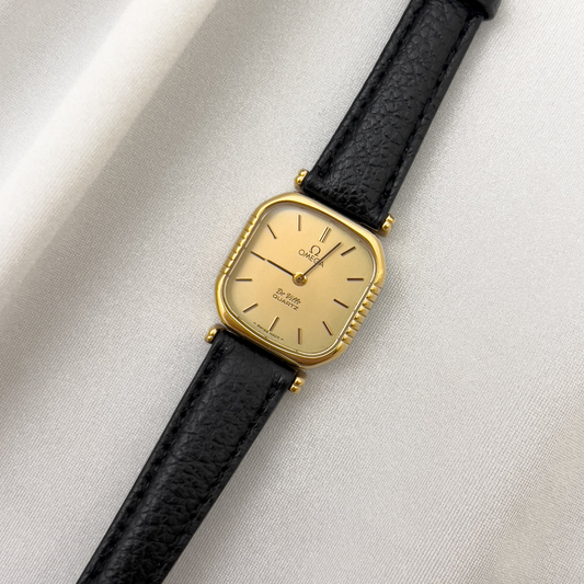 Omega De Ville Gold Toned Square Woman's Watch