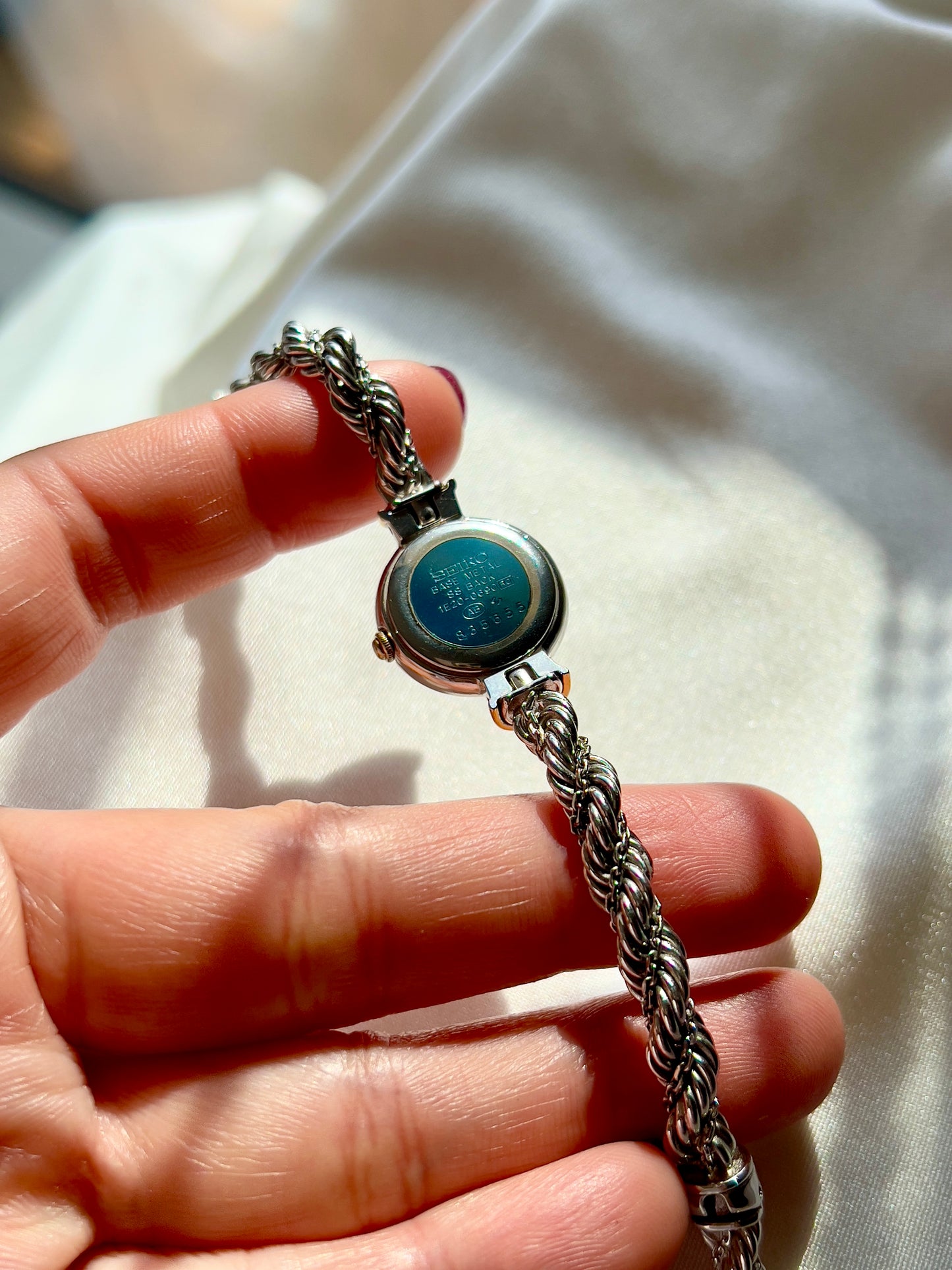 Seiko Exceline Sapphire Women's Watch with Rope Bracelet Two Tone