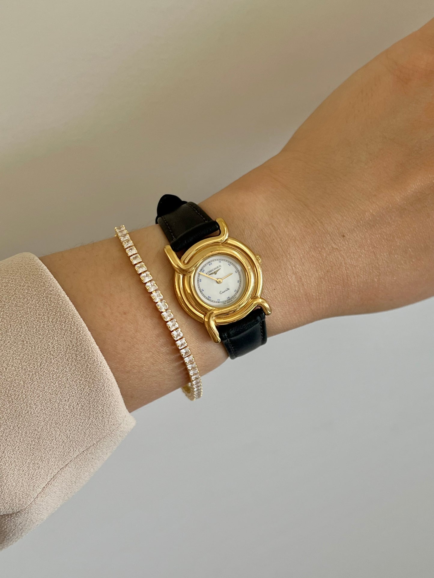 Longines Sculptural Gold Toned Round Women's Watch