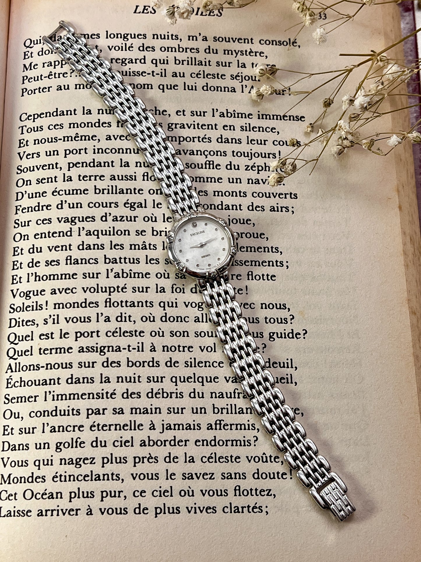 Seiko Exceline Silver Women's Watch with Diamonds