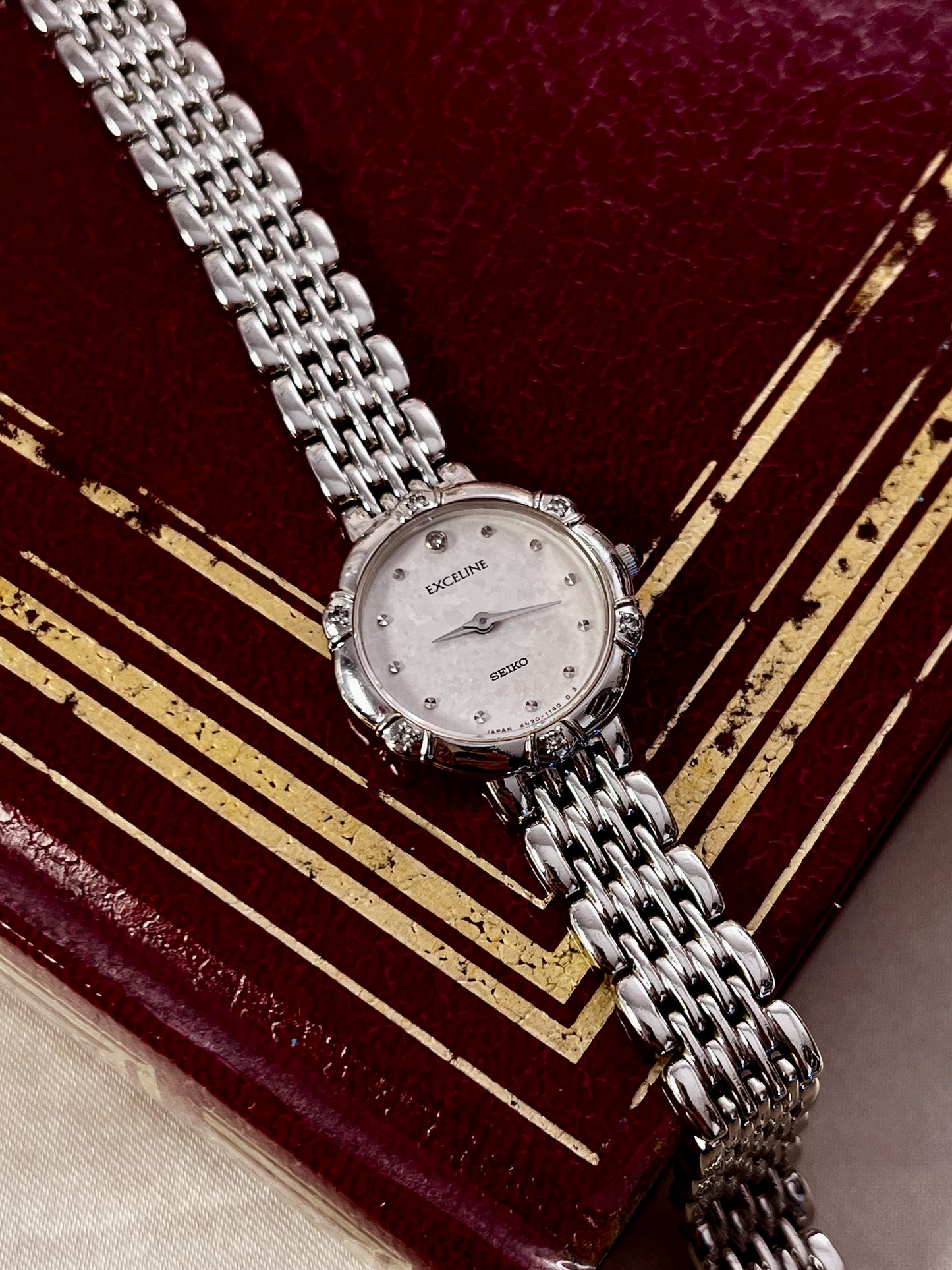 Seiko Exceline Silver Women's Watch with Diamonds