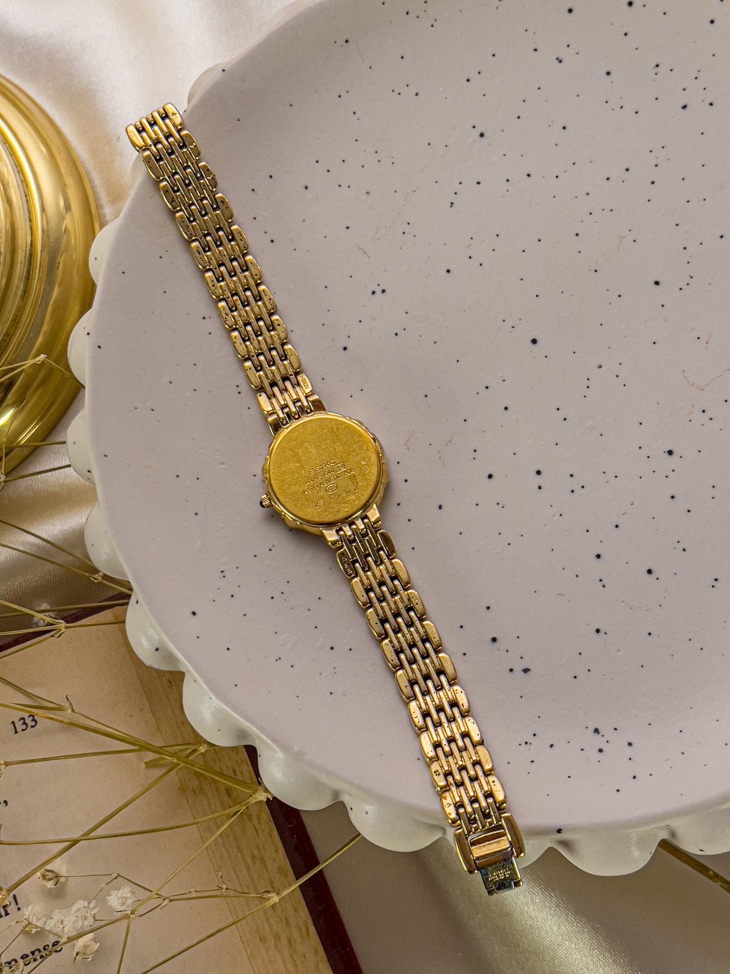 Seiko Exceline Gold Women's Watch with Diamonds