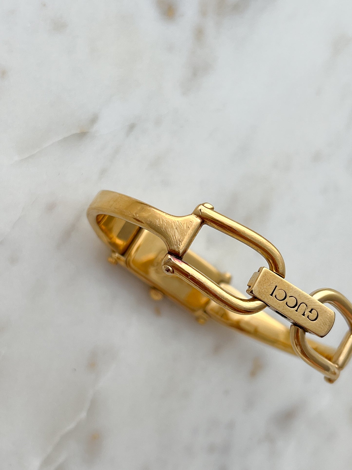 Gucci Gold Bangle Women’s Watch Black Dial