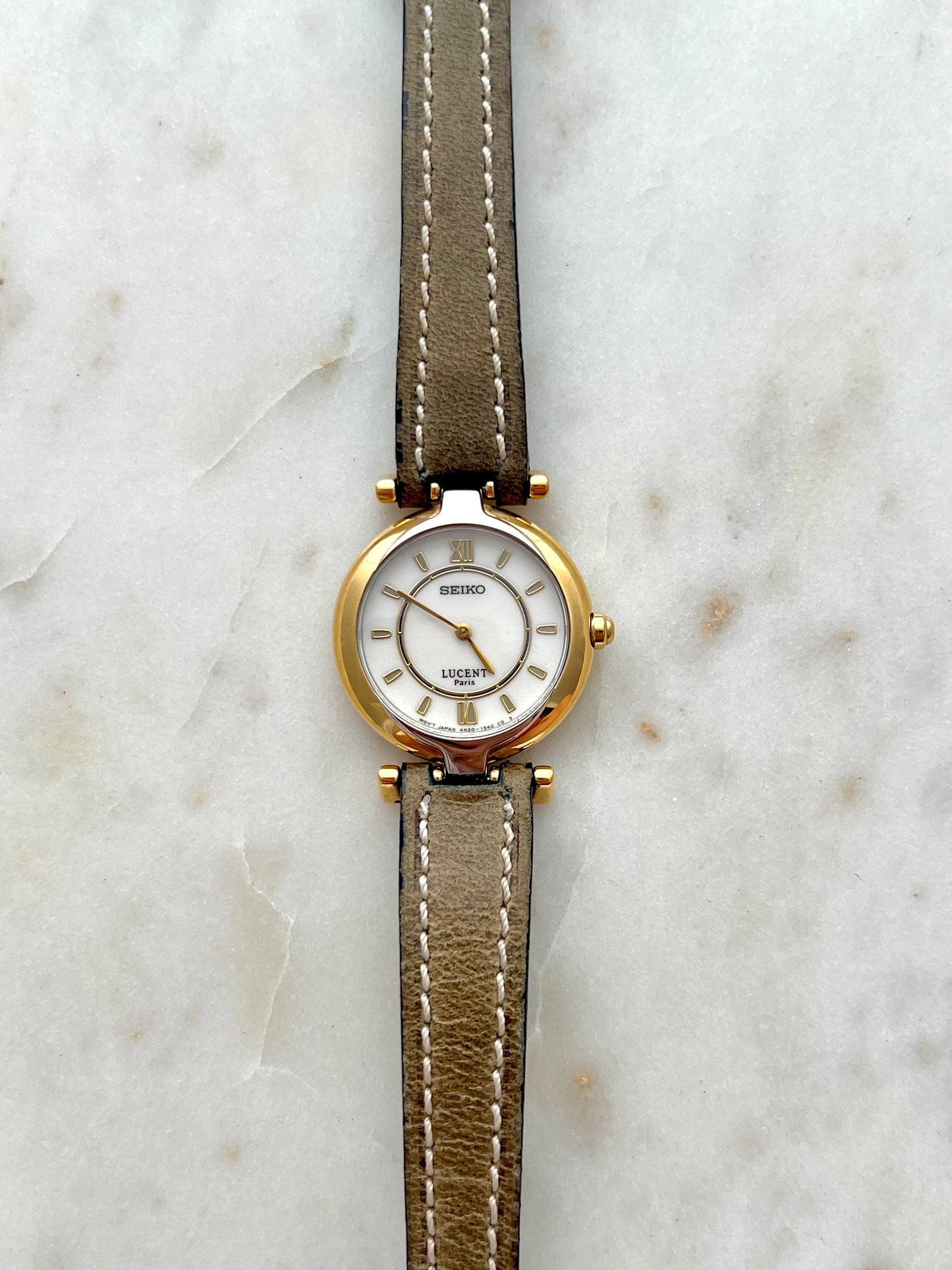 Seiko Lucent Gold Tone Women’s Watch with Roman Numeral Dial