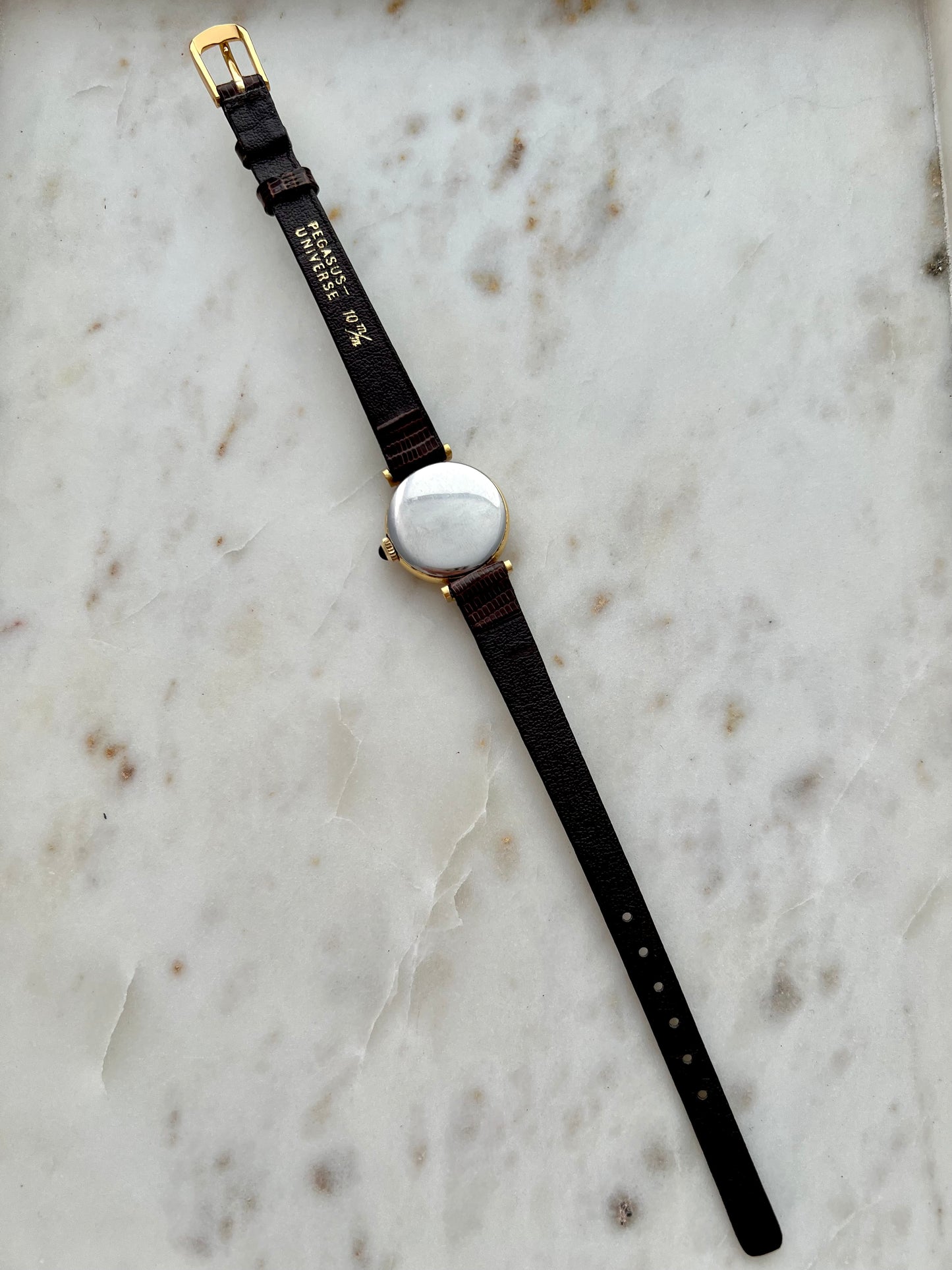 Tissot Saphir Women’s Watch in Gold Tone with Black Dial