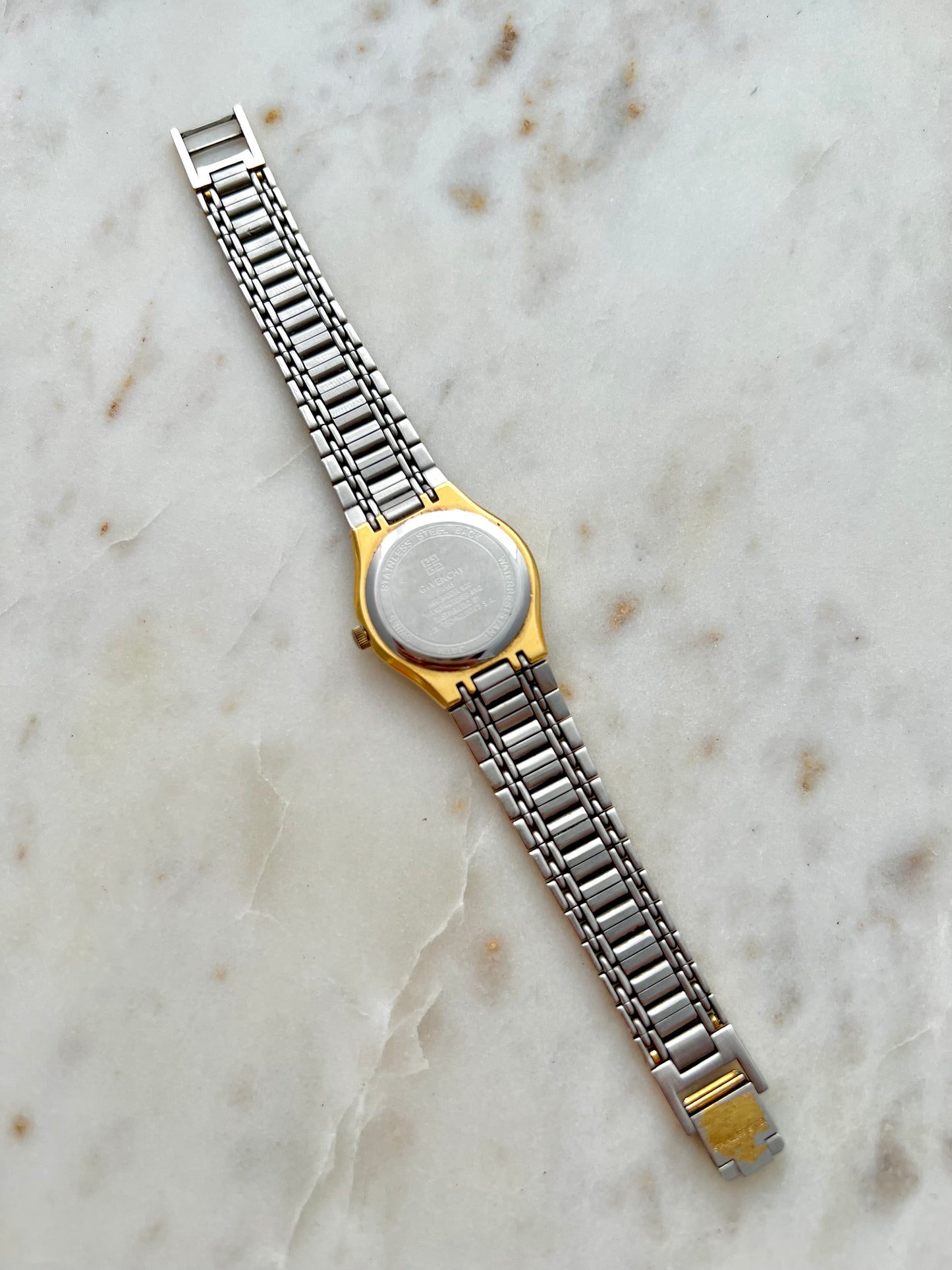 Givenchy Womens Watch with Two Tone Bracelet and Sculpted Case