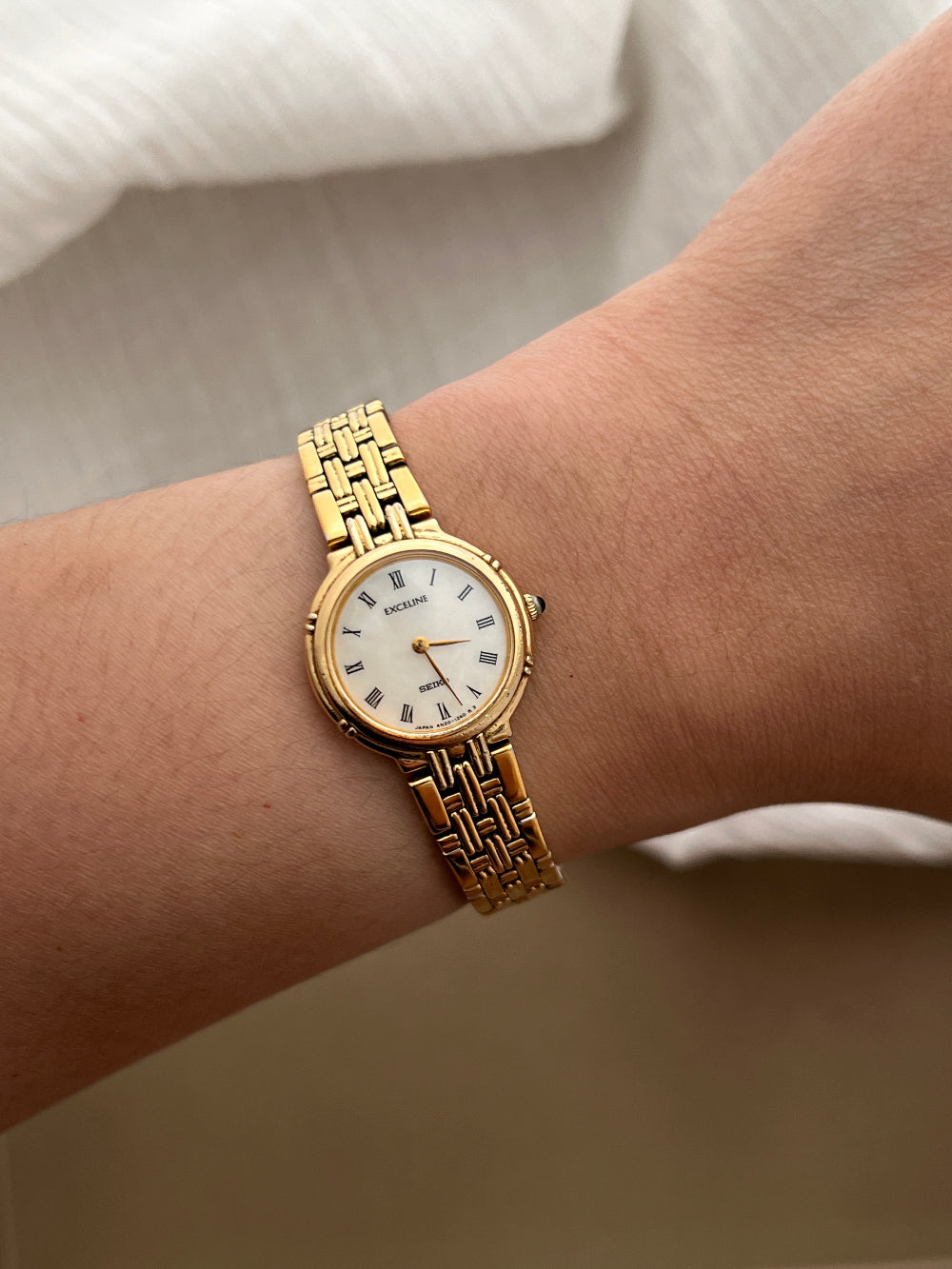 Seiko Exceline Gold Woman's Watch Roman Numerals