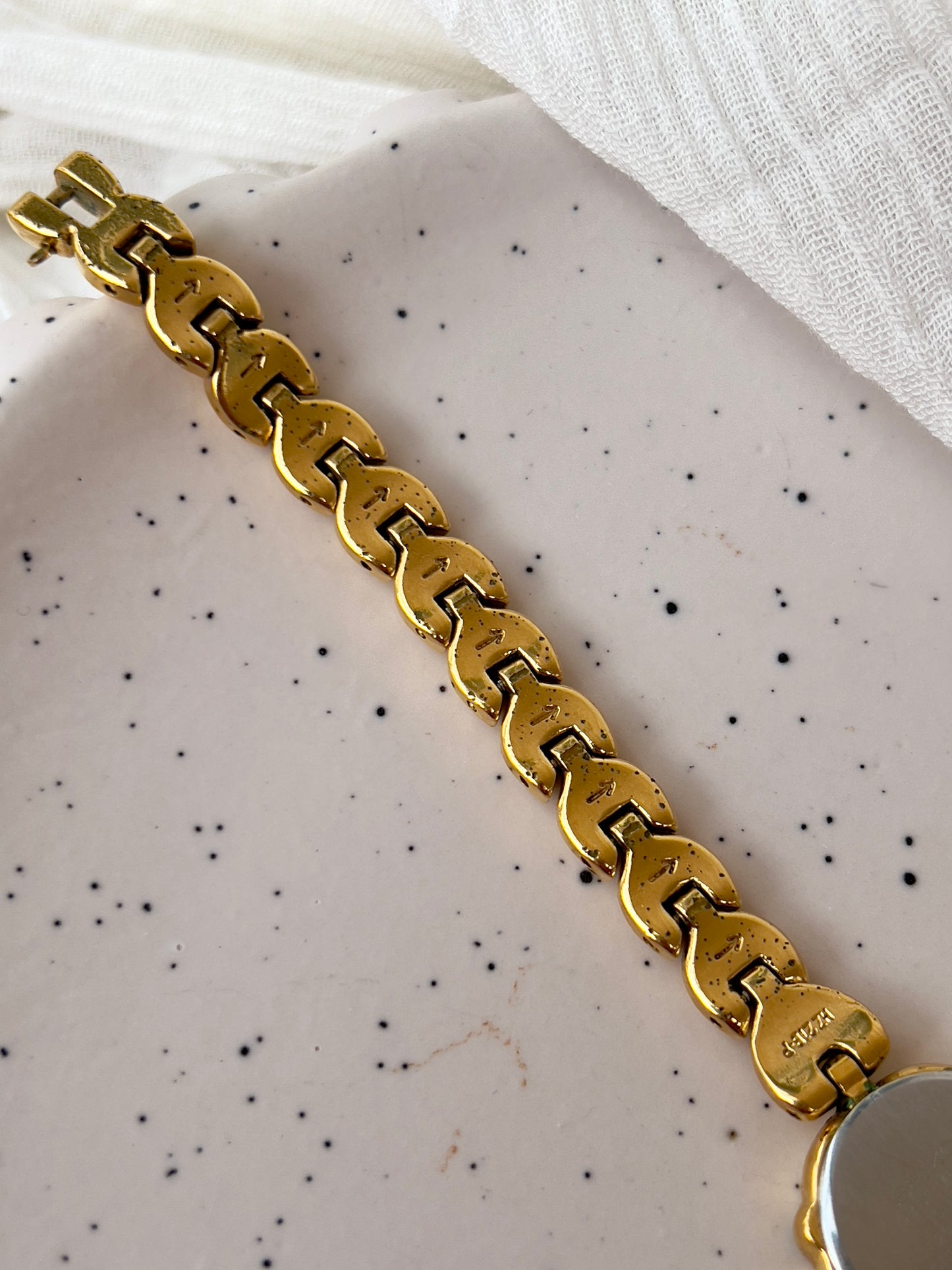 Seiko Tisse Woman's Watch with Diamonds and Leaf Pattern Bracelet