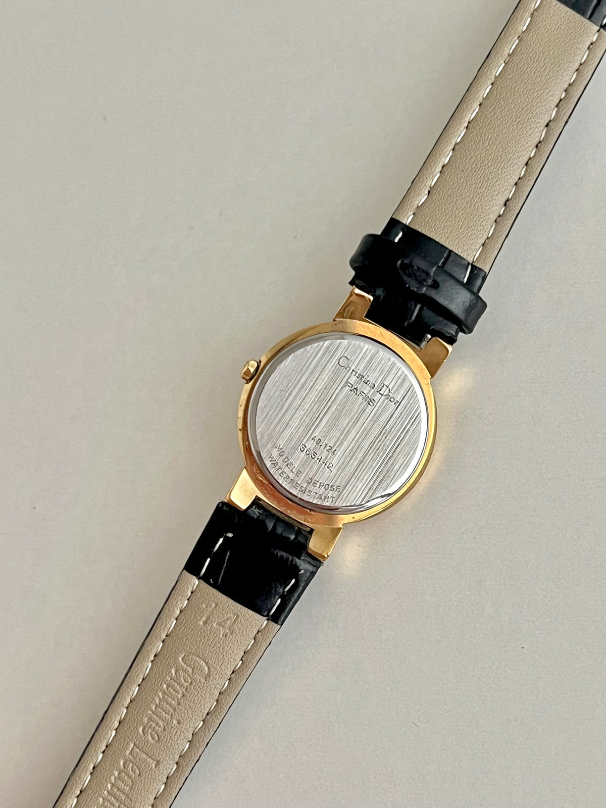 Christian Dior Roman Dial Women’s Watch, angled view of a vintage women's watch at Gilded Hour.