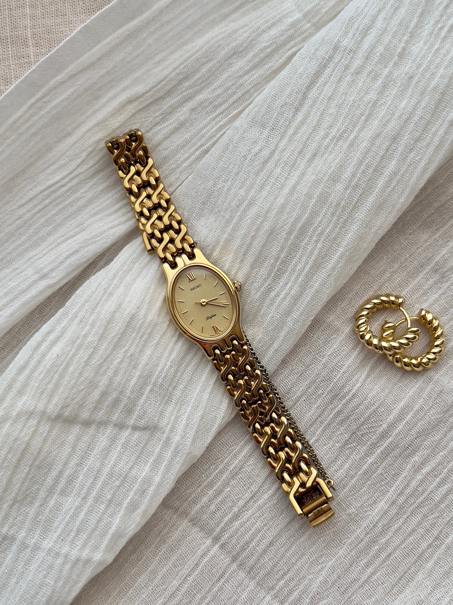 Seiko Belfina Classy Oval Dialed Woman's Watch