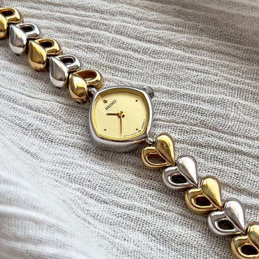 Seiko Two Toned Women's Watch with Hearts Bracelet