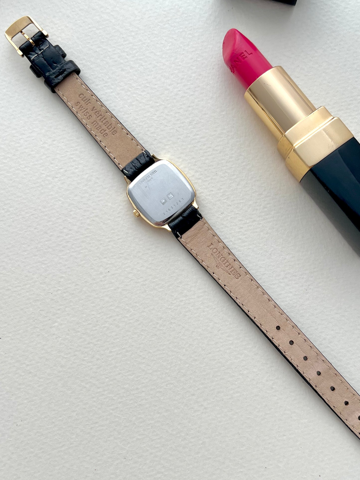 Longines Soft Square Gold Bracelet Women’s Watch Houndstooth Dial