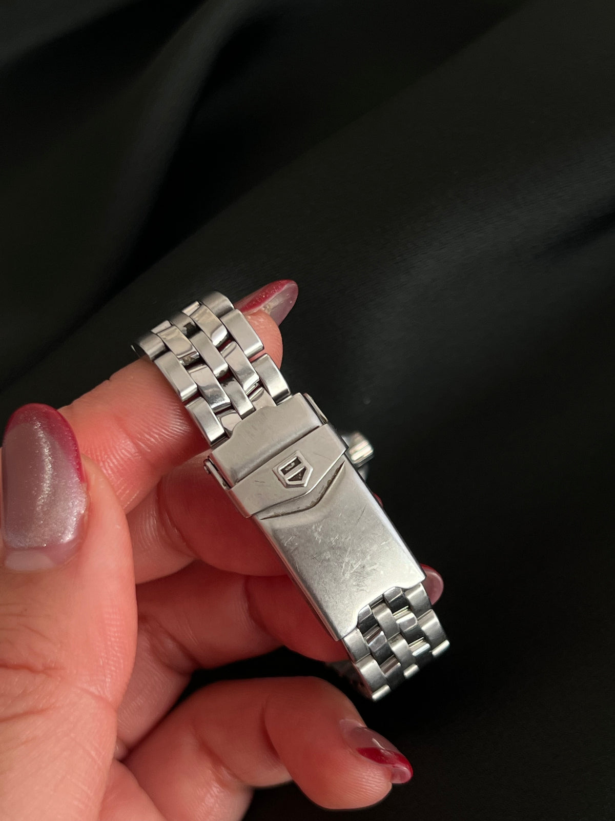 Tag Heuer Professional Women's Watch, caseback detail of a vintage women's watch at Gilded Hour.
