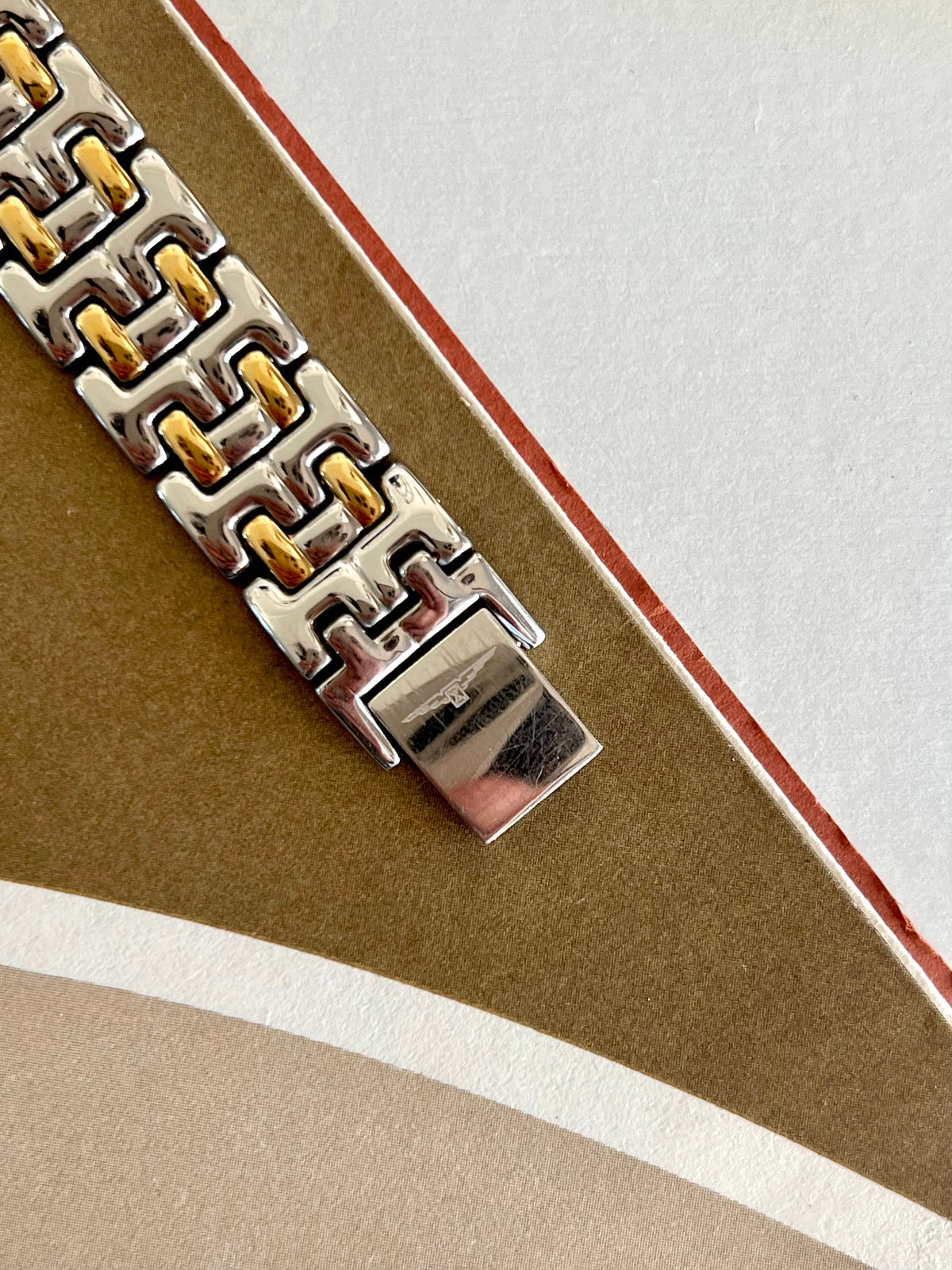 Longines QWR Two Tone Roman Dial Watch, box set of a vintage women's watch at Gilded Hour.