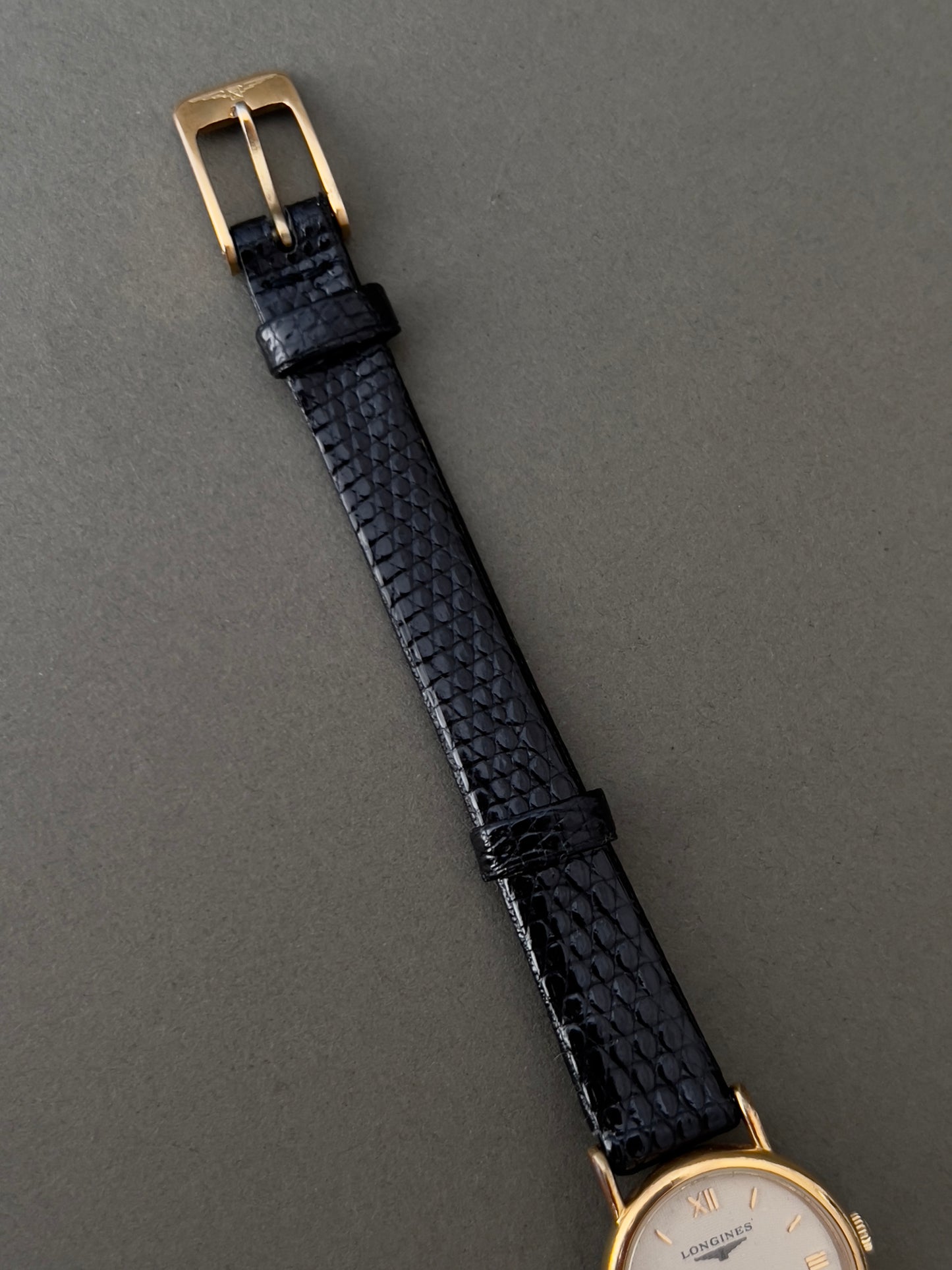 Longines Gold Toned Oval Woman's Watch with Stardust Dial