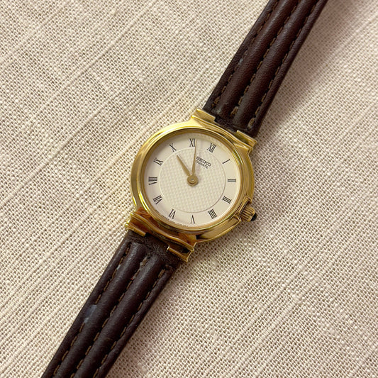 Seiko Gold Toned Sculpted Woman's Watch